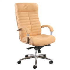 Директорско кресло  ORION Chrome /ест.кожа/SPA черен